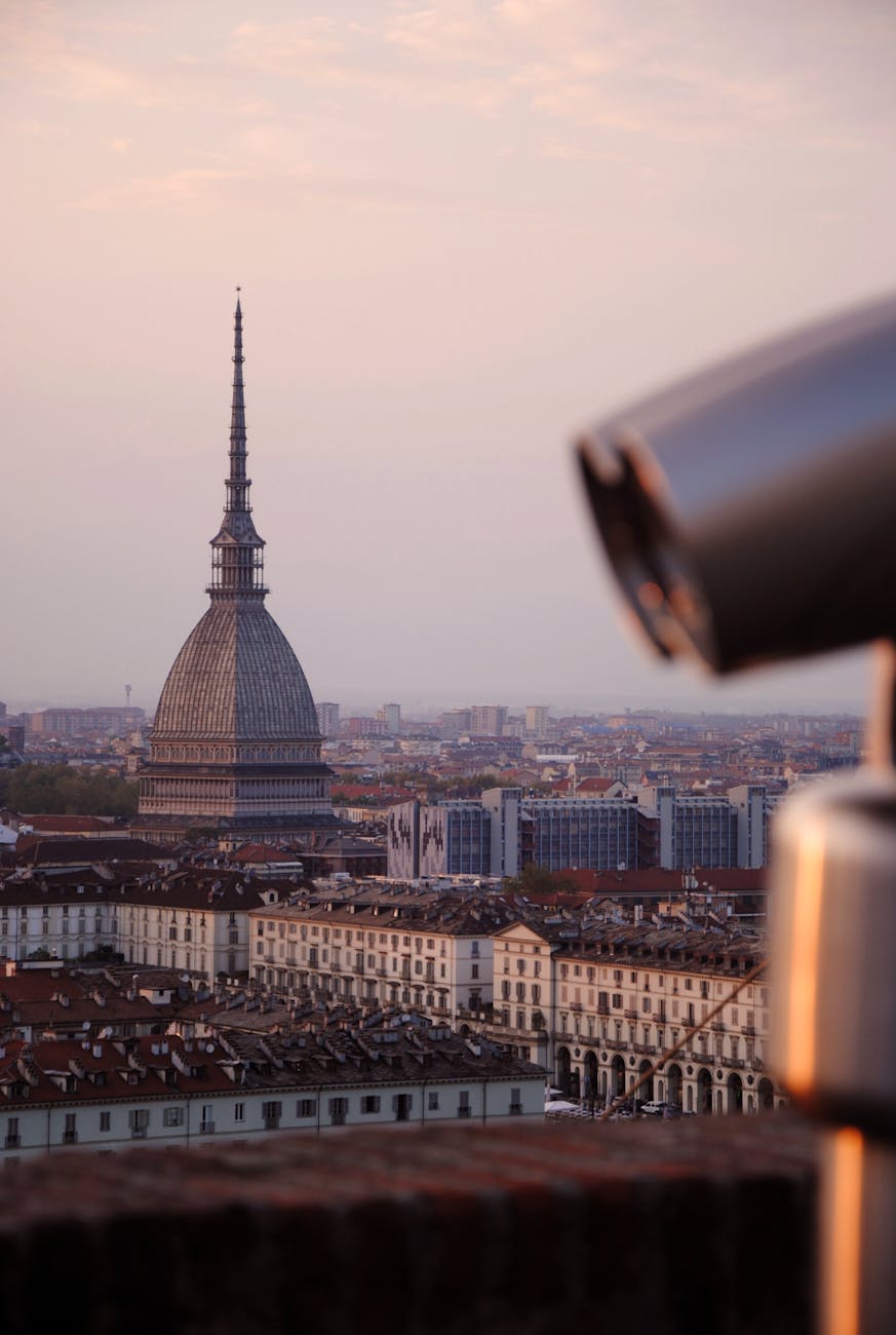 The Mole Antonelliana seen from Monte dei Cappuccini in Turin